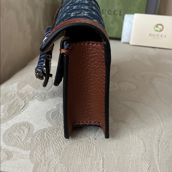 Gucci Blue and Brown Crossbody Bag - Picture 2 of 8
